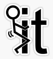 Adult Humor Stick Figure Sticker