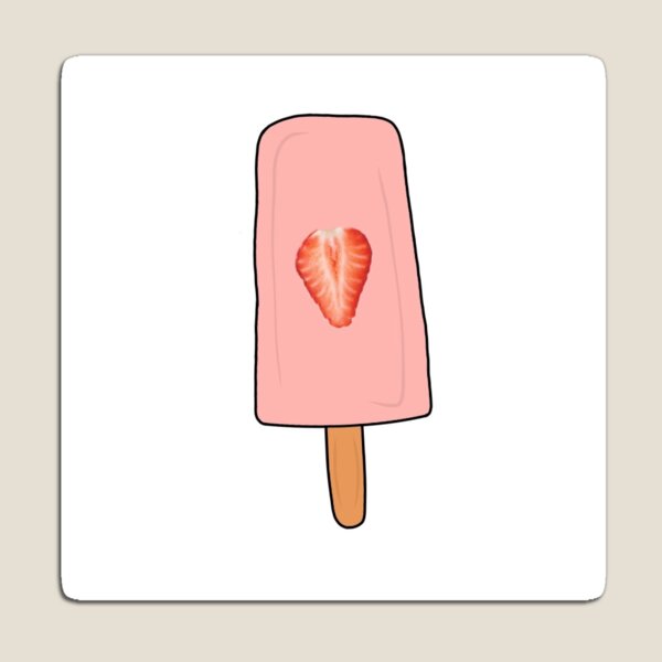 Item preview, Strawberry Popsicle Sticker  designed and sold by johanna0425.