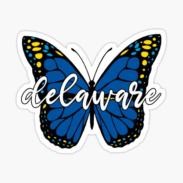 Delaware Butterfly Sticker