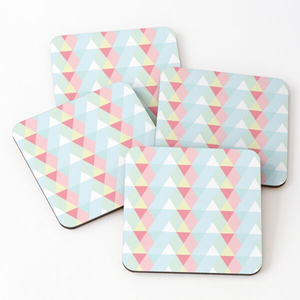 Item preview, Bright Pink and Ice Blue Triangle Mountainside designed and sold by shadowbright.
