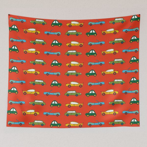 Item preview, Yellow and Green Cars with a Red background designed and sold by shadowbright.