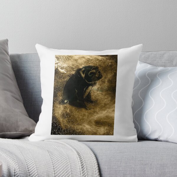 Glitter and mop Throw Pillow