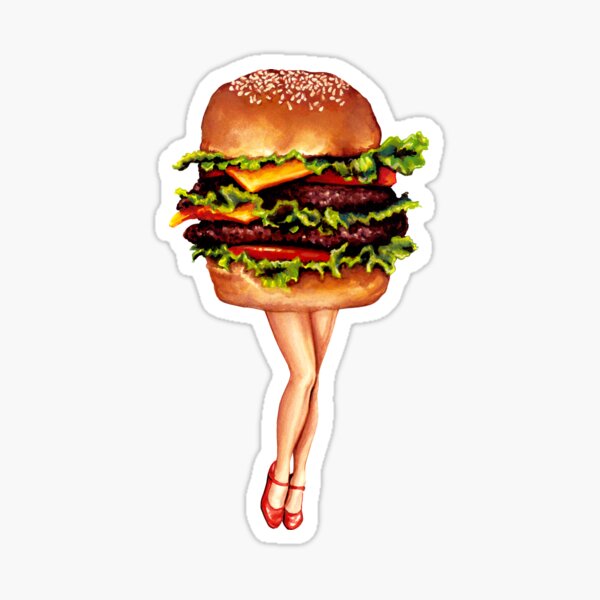 Item preview, "Stacked" - Cheeseburger Girl designed and sold by Kelly  Gilleran.