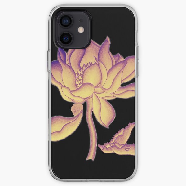 Lotus-like flower (purple-yellow hue) iPhone Soft Case