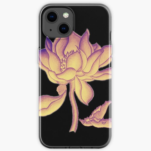 Lotus-like flower (purple-yellow hue) iPhone Soft Case