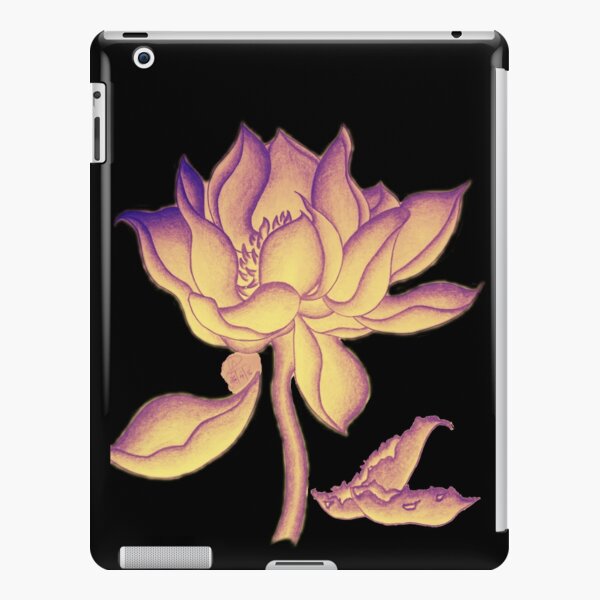 Lotus-like flower (purple-yellow hue) iPad Snap Case