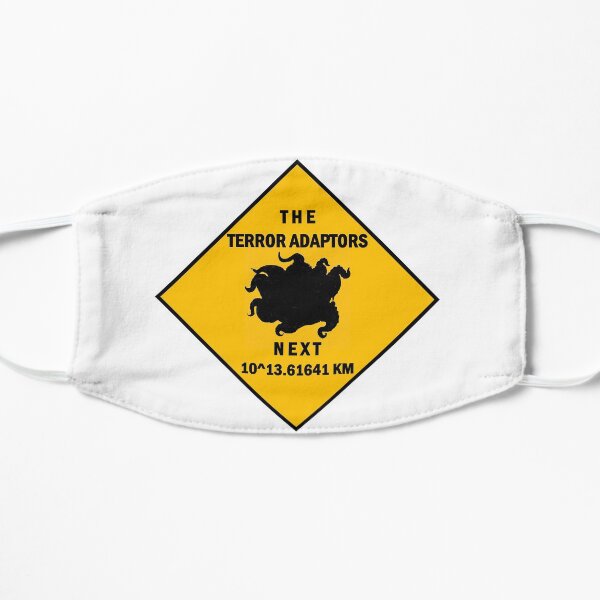 Warning - Horrors Crossing (white) Flat Mask