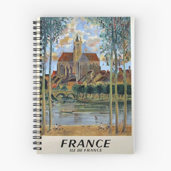 Item preview, Ile de France vintage travel poster designed and sold by stickart-marek.