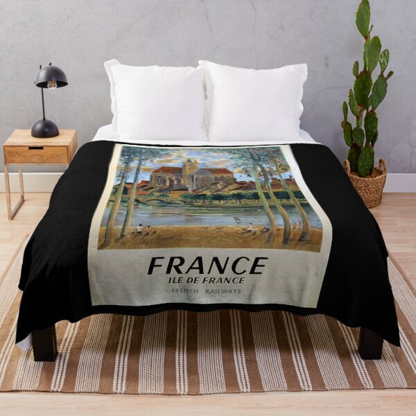 Item preview, Ile de France vintage travel poster designed and sold by stickart-marek.