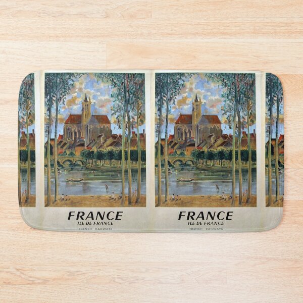 Item preview, Ile de France vintage travel poster designed and sold by stickart-marek.