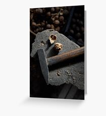 walnut and hammer Greeting Card