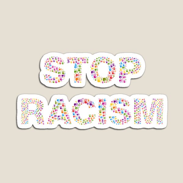 Vista previa del artículo con la obra «Detener el racismo», diseñado y vendido por OtherMoment.
