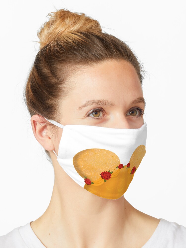 Download Yellow Beauty Princess Mickey Ears Mask By Allartbyalex Redbubble PSD Mockup Templates