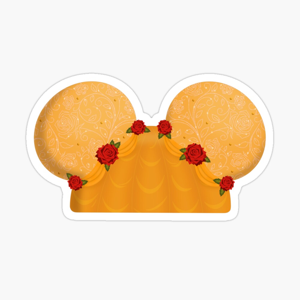 Download Yellow Beauty Princess Mickey Ears Mask By Allartbyalex Redbubble PSD Mockup Templates