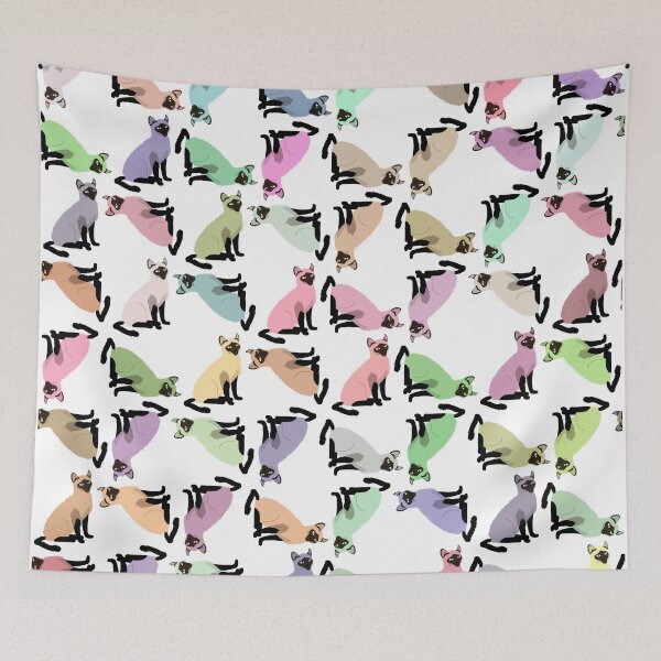Item preview, Siamese Cool Cat Pattern Illustration designed and sold by vineeth.