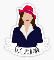 P. Carter: "Fight like a Girl." Sticker