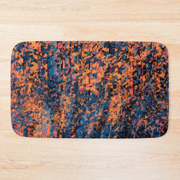 Item preview, geometric triangle shape abstract background in brown and blue designed and sold by Mrvell.