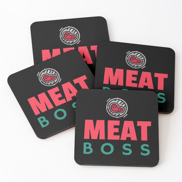 Meat Boss BBQ Coasters (Set of 4)