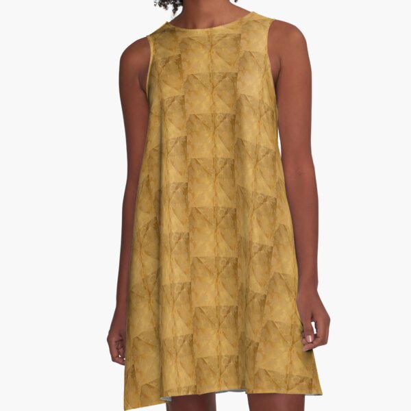 Dipped in Gold A-Line Dress