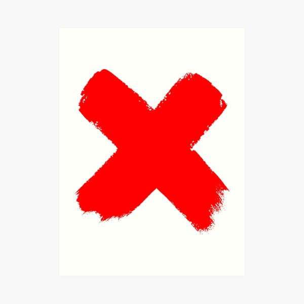 x marks the spot art prints redbubble