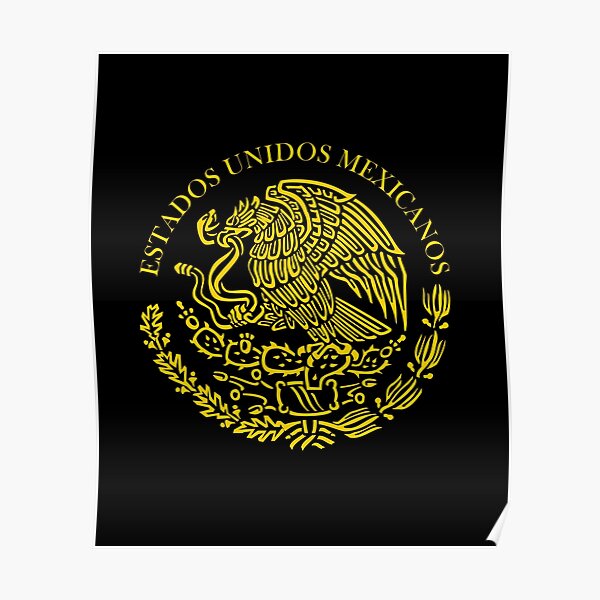 Bandera de Mexico Sticker Escudo Mexicano
