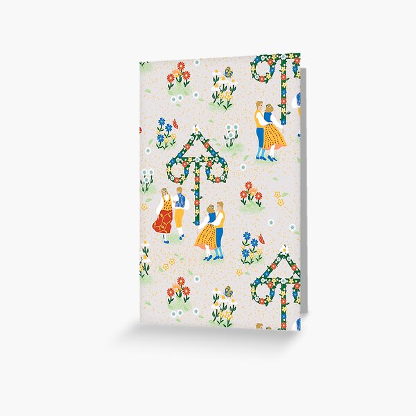 Midsummer Maypole Dance Greeting Card