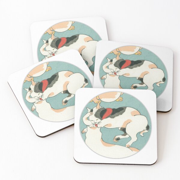 Item preview, Japan art print - resting cats designed and sold by Kallandra.