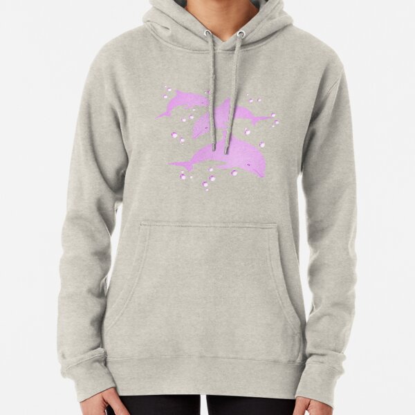 Pink Dolphins Pullover Hoodie