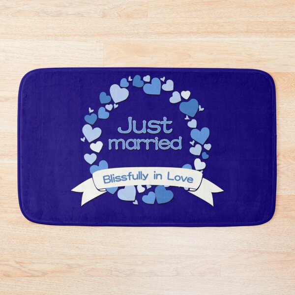 Item preview, Just Married Blissfully in Love - Blue designed and sold by Alondra.