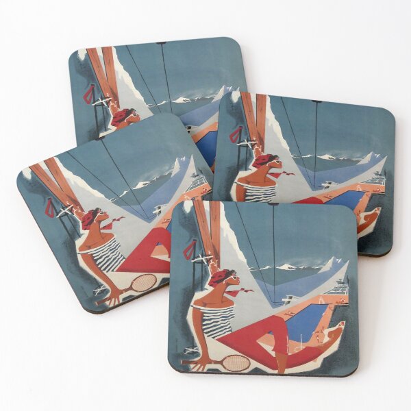 Item preview, Ax les Thermes vintage travel poster designed and sold by stickart-marek.