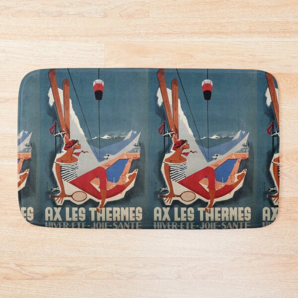 Item preview, Ax les Thermes vintage travel poster designed and sold by stickart-marek.