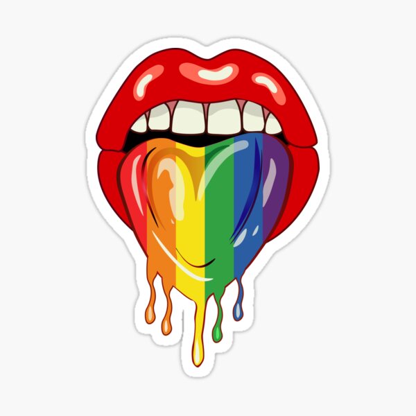 Pegatinas Labios De Animados Redbubble