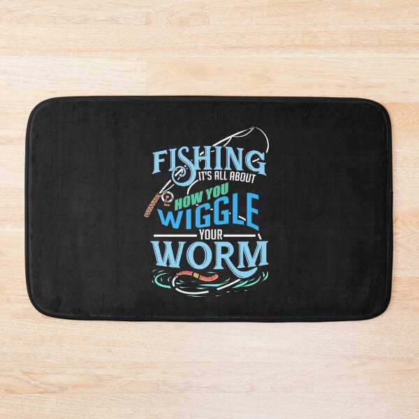 Item preview, Funny Angel Quote Angler Gift "It's all about how you wiggle your worm" designed and sold by Jelisandie.