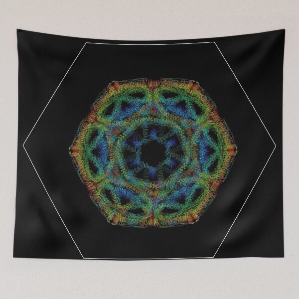 Item preview, Clathrin Cage Hexagon Design 2 with Black Background designed and sold by MoLecULaR-biO.