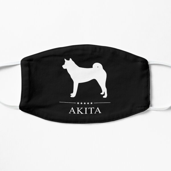 Akita White Silhouette Flat Mask