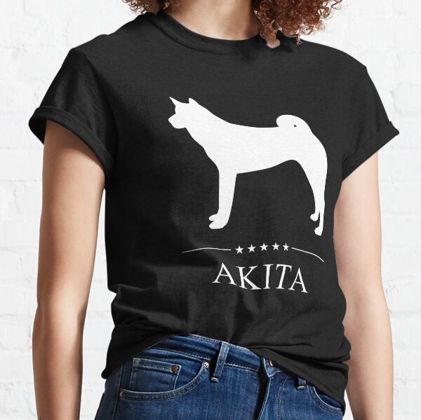 Akita White Silhouette Classic T-Shirt