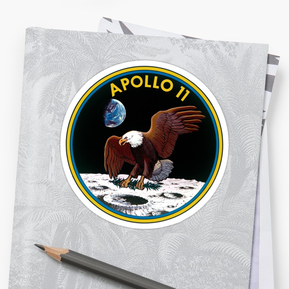 Apollo 11 Mission Logo Sticker By Quatrosales Redbubble