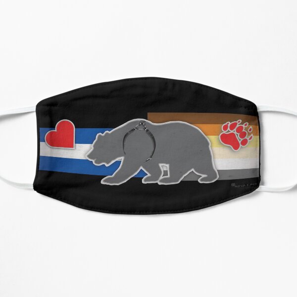 California Leather Bear Dual Tone Banner T-Shirt Mask
