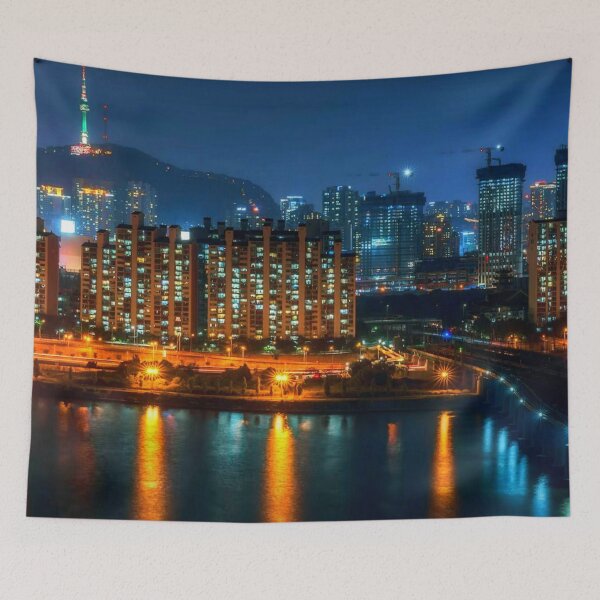 Item preview, Seoul Korea skyline designed and sold by KorSeouDesign.