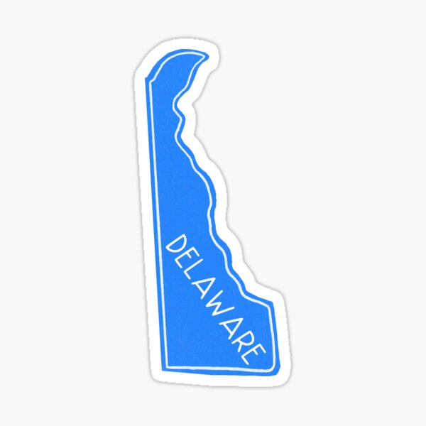 Item preview, Delaware Map Sticker designed and sold by Drawingvild.