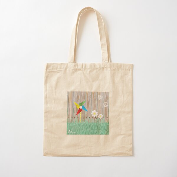 Summer pinwheel and flowers Cotton Tote Bag