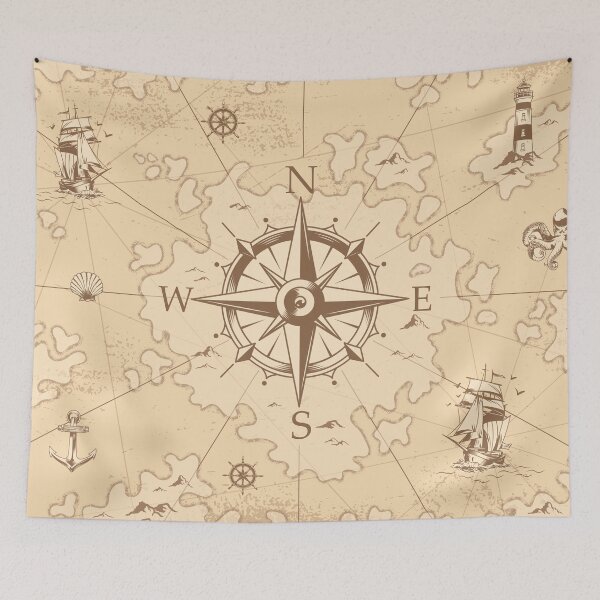 Item preview, Vintage Pirate's Map designed and sold by Vector Scout Lab.