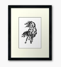 Sumi-e Horse Framed Print