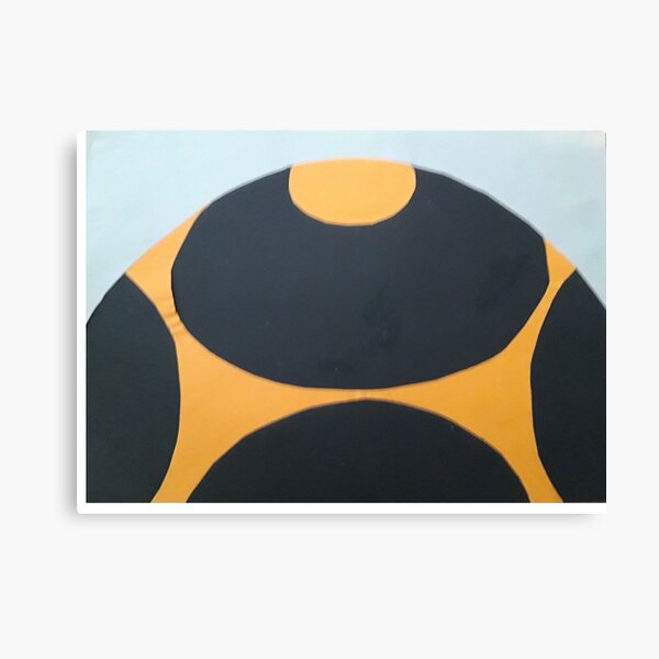 Collage in orange and black Canvas Print