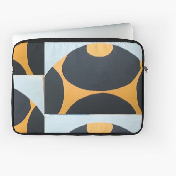 Collage in orange and black Laptop Sleeve
