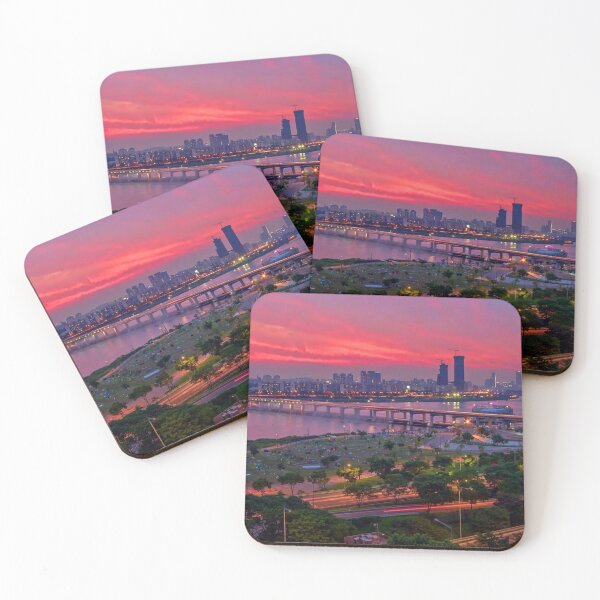 Item preview, Summer sunset in Seoul Korea designed and sold by KorSeouDesign.