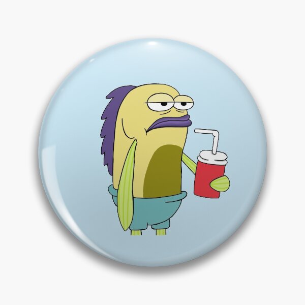 Item preview, Spongebob fish drinking soda designed and sold by GoldenArrow.