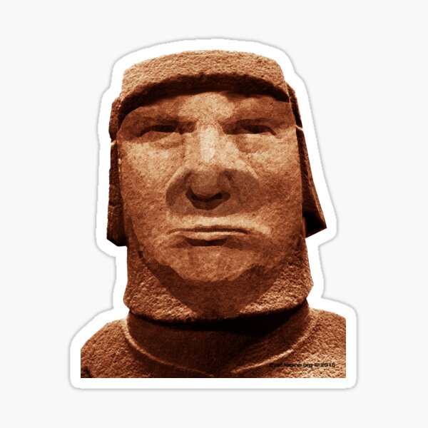 Trump Easter Island Head Sticker
