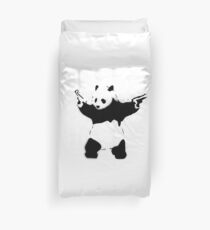 Funda nórdica Bansky Panda - Lienzo Stencil Art Blanco