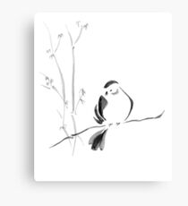 Sumi-e Bird Metal Print